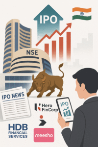 New IPO Listings Today India: HDB Finance, Hero Fincorp, and Meesho in Focus
